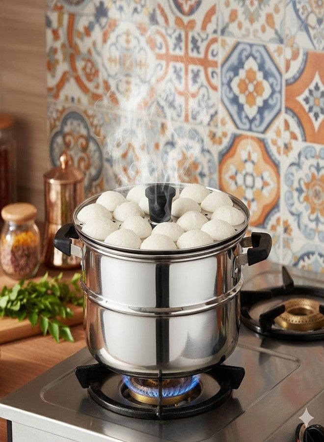 AadiVeer Stainless Steel Mini Idli Plate | 18 Cavity Plate | 19 cm Round Plate | Heavy Gauge Stainless Steel | Compatible with Idli Cooker & Stand (1 Piece) - Image 4